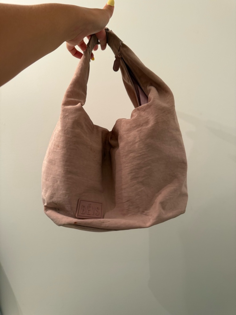 BEIS Rose Tan Shoulder Hobo Bag